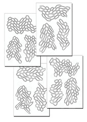 4PACK Camouflage EasyPeel Spray Paint Cerakote Camo Gun Stencil WARPED HONEYCOMB