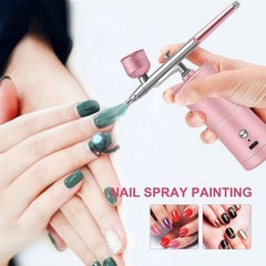 Rechargeable Cordless Airbrush Compressor Kit Portable Handheld Airbrush Gun Set