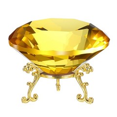 Diamond pen holder 80mm with 19mm gold base, for yellow