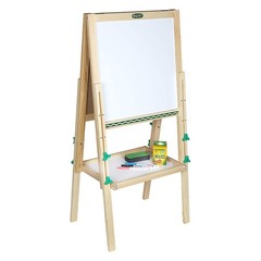 Crayola Kids Mini Dual Sided Easel w/ Chalkboard & Dry Erase Supplies (Open Box)
