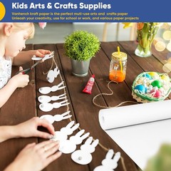 White Wrapping Paper 17.5″x1200″100′, Bulletin Board Easel Painting Drawing B…