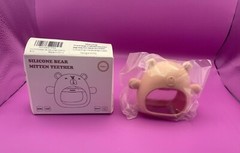 Silicone Baby Mitten Teething Chew Toy Anti-Drop Teether Glove BPA-Free Biting