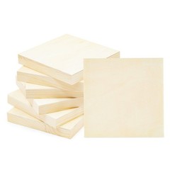 Wood Painting Panels 6 Pack 6×6 Inch Unfinished Pine Square Art Canvas Boards