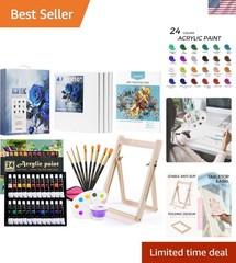 Vibrant 41-Piece Acrylic Art Set: Perfect for Beginners & Experienced Artists
