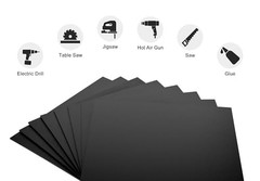 KAITELA ABS Plastic Sheet 8″ x 12″ x 0.060″ Black Thermoplastic Panel 2 Pack