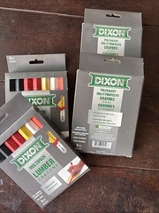 Dixon Lumber Crayons Multipack Waterproof 6 + Bonus Extra Pink New Sealed 4 pack