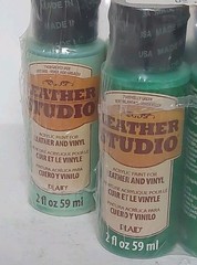 Leather Studio Set of 6 – 2 fl oz Paint- (3) Greyed Jade & (3) Kelly Green