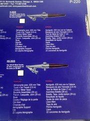 HS-3AS Paasche Single Action Airbrush with all Three Heads, Bottles, Cup, & Hose
