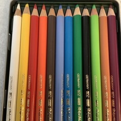 FABER CASTELL Polychromos Color Pencils Set of 12 Color Tin ARTIST QUALITY EUC
