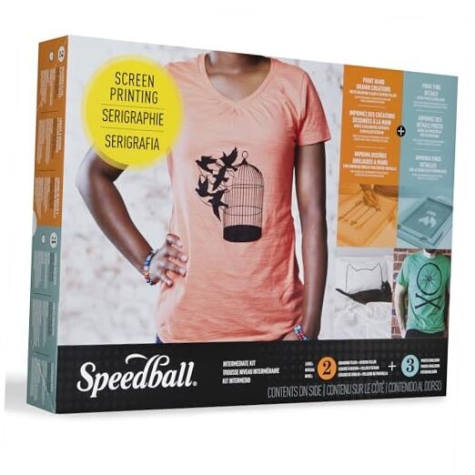Intermediate Screen Printing Kit – Complete Fabric Starter Set with Inks,