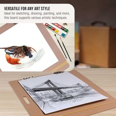 Durable Masonite Drawing Board – Clip & Rubber Band Included