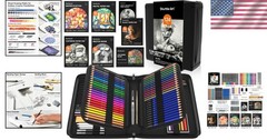 Complete Art Set with Pencils & Paper in Zipper Case