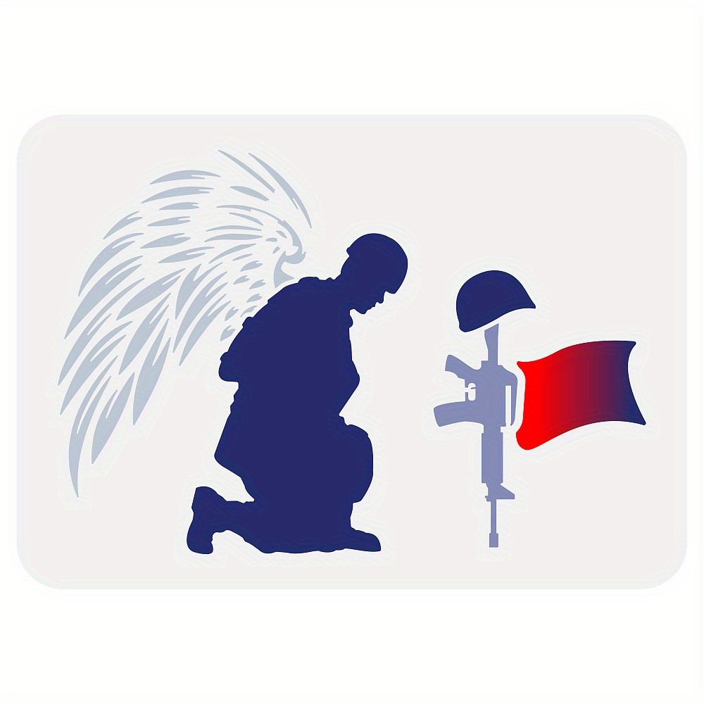 1pc Fallen in Memory of Air Stencil 8.3×11.7inch Stencil Memorial Day Stencil