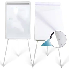 2-Pack Adjustable Height Magnetic Dry Erase Easel Set with Tripod Stand, Flipcha