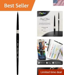 3000S-8 Black Velvet Round Paintbrush for Watercolor, Gouache, Inks, & Dyes, …
