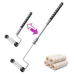 9in Extendable Paint Roller Kit Adjustable Frame 5 Covers Wall Ceiling