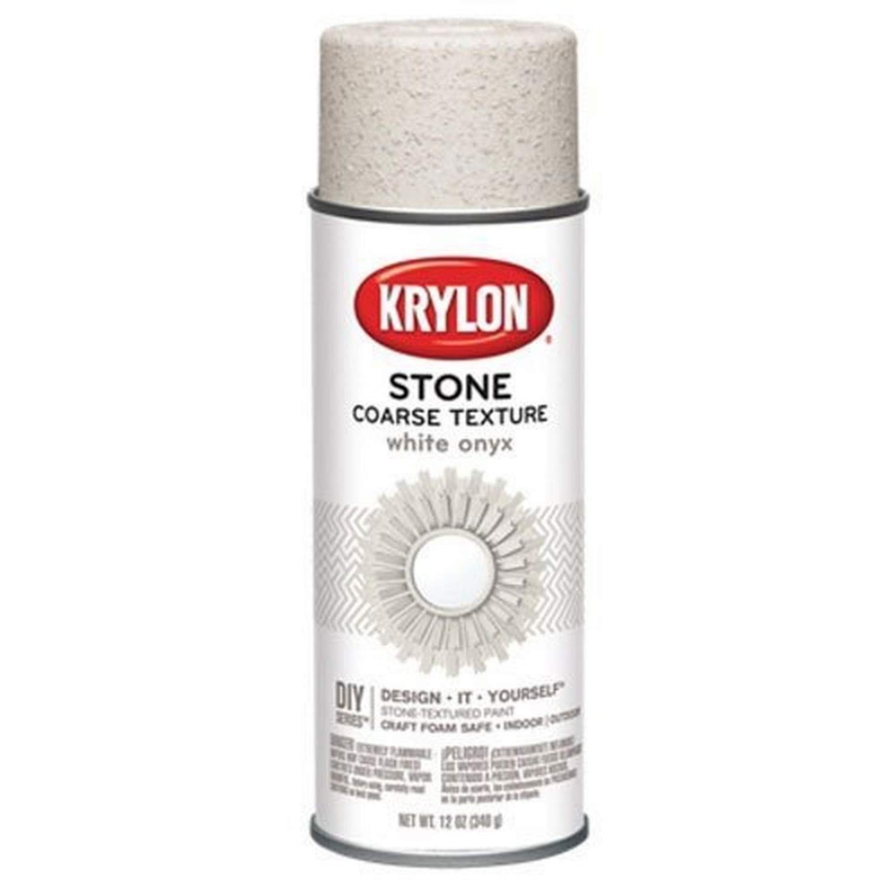 Krylon K18213 Coarse Stone Texture Finish 12 Ounce (Pack of 1), White Onyx