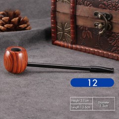 Vintage Premium Long Wood Smoking Pipe Wooden Portable Cigar Pipes Tobacco pipe