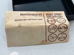 Vintage BADGER No. 250 Hobbyist Air-Brush Kit w/Case, Instruction Book, Untested