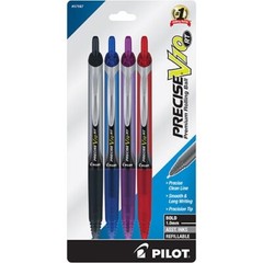 Pilot Precise V10 Retr. Rolling Ball Pen Bold 1mm 4/Pk Asst Office School Home