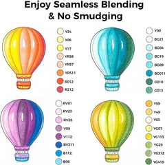 Alcohol Markers Brush Tip- 104-color Double Tipped Alcohol Based Art Marker S…