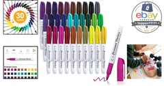 30 Permanent Markers Fine Point Assorted Colors for Coloring Doodling