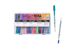Sakura Gelly Roll Gel Pens 74 Pack Assorted Colors Gift Set with Case Drawing Jo