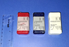 R&F (3 PACK) Encaustic Paint Handmade Traditional Red/Blue/White 40 ml RF#1010
