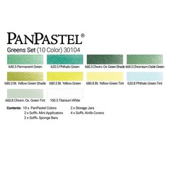 PanPastel Artist Pastels by GOLDEN, Greens Set, 10 Color, Profe Toy