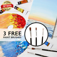 Acrylic Paint Set Canvas Art Paints 24 Colors Perfect Paint Finish (0.41Oz,12 Ml