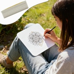 60 PCS Square Drawing Supplies, 4.5 x 4.5 Inches Artist Trading Cards, Blank …