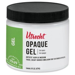 Artists Acrylic Opaque Gel Medium 16 Ounce For Thick Texture Painting