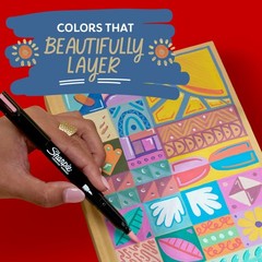 Sharpie Creative Markers, Warm Tones, WaterBased Acrylic Markers, Fine Tip, 1…