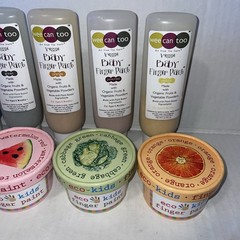 Lot of 9 Powdered Finger Paints NEW Vegan Organic Baby Kid Safe Eco Wee can too
