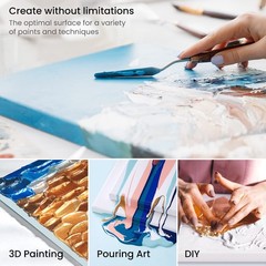Arteza Paint Canvases for Painting, Pack of 12, 8 x 10 Inches, Blank White