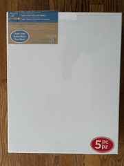 5 Pack 16”x20” w/5/8” Edge Canvases Archival, Acid-Free Acrylic Gesso Primed