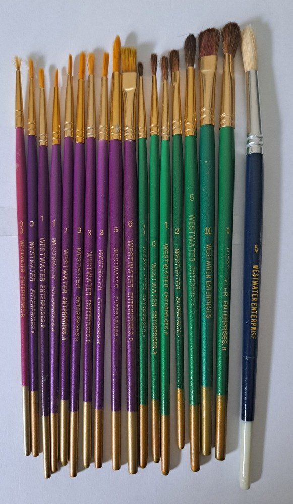 Westwater Artist Paint Brushes Various Sizes Shapes & Bristles LOT OF 18 PCS NEW