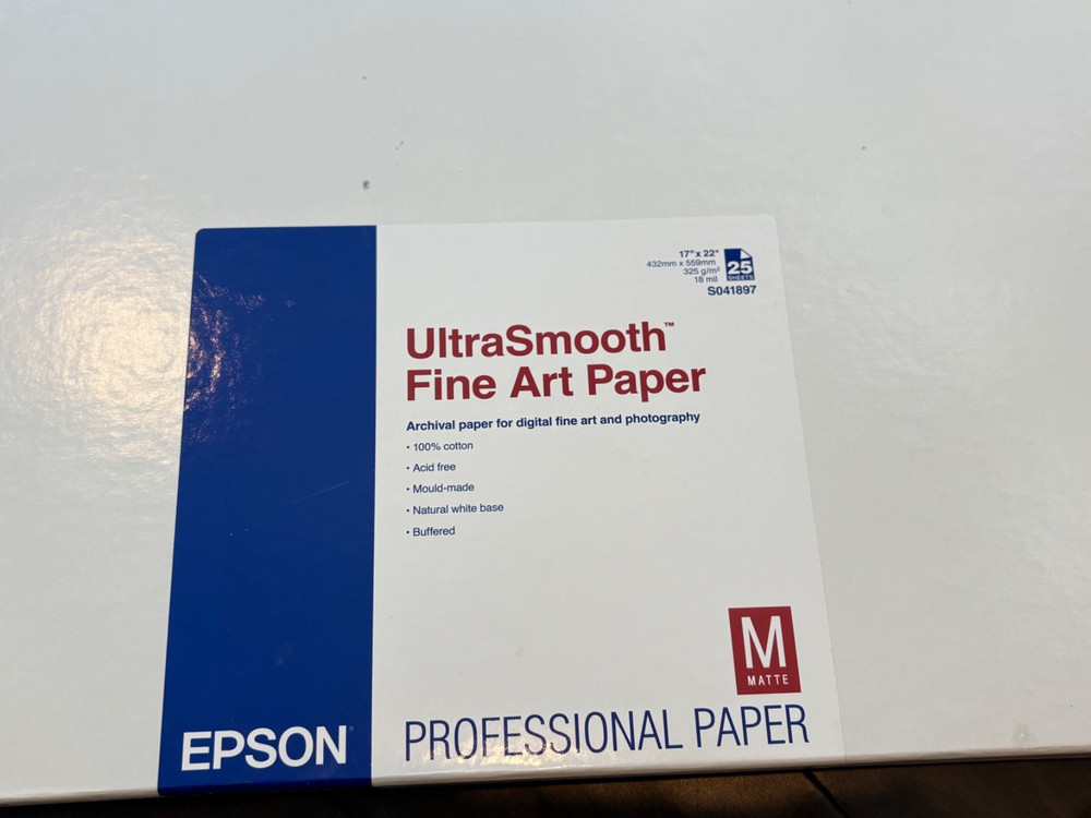 EPSON UltraSmooth Fine Art Paper- 17in x 22in (25-Sheets)