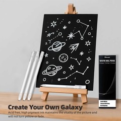 4 PCS White Gel Pens 1.0mm Gel Ink Black Paper Drawing Quick Drying Fine Tip