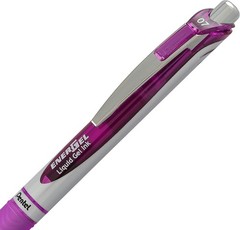 Fast-Drying EnerGel RTX Gel Ink Pens – 0.7mm Medium Lines, 2-Pack in Pink/Violet