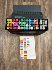 Alpha Design Marker Gold Label 60B Set Broad and Fine Graphic (Missing A Few)