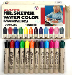 1991 Sanford Mr. Sketch Water Color Markers 12 Color Set No. 22072 UNSCENTED