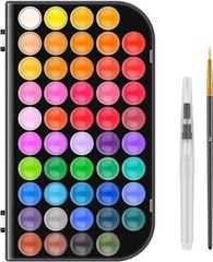 Watercolor Paint Set, 48 Colors Non-Toxic Watercolor Paint with a Black box