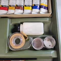 Vintage 1970s Liquitex Acrylic Color Paint Set #312 Permanent Pigments W/Case
