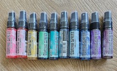 Tim Holtz Distress Spritz, 10 brand new bottles, rainbow colors