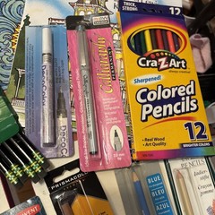 Lot of Coloring/Drawing supplies Blender Pens , Colored Pencils.