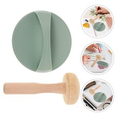 1 Set Printmaking Mat and Roller Kit Wood Plastic for Handcrafting and Painting