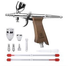 Bucasso Airbrush Kit Spray Gun 0.3/0.5/0.8mm w/ 3 Cups Paint Nail Cake Tattoo