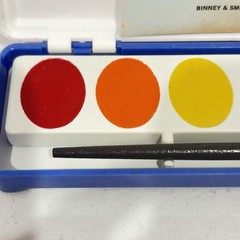 Vintage Binney & Smith Peacock Water Colors No. 525 8 Color Set Complete W/brush