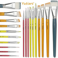 12Pcs Face Painting Brush Set Nylon Bristles Wooden Handle US